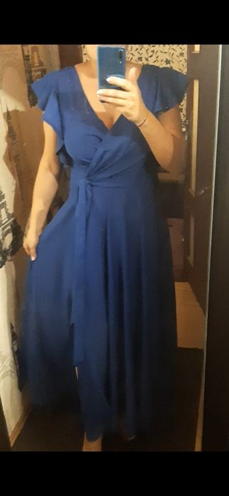 Rochie satin, lunga de ocazie
