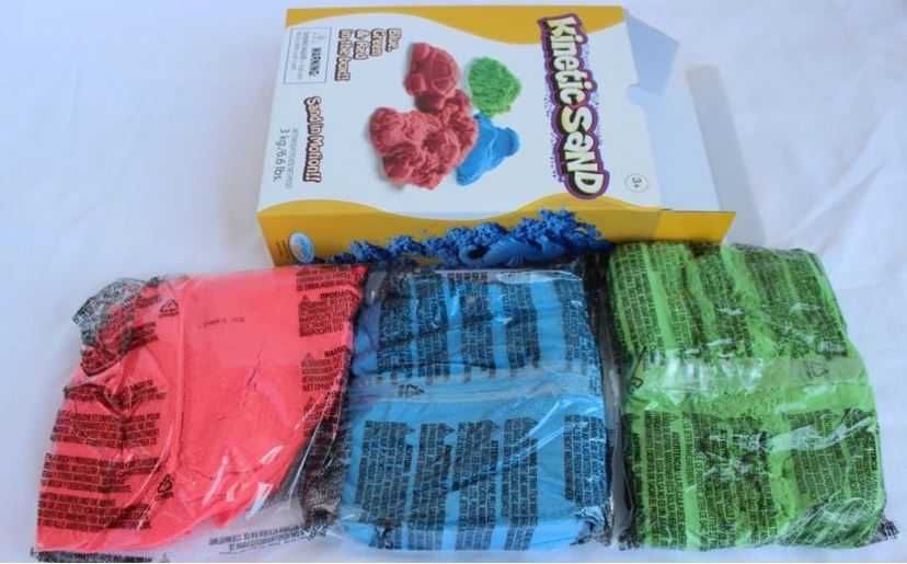 Nisip Kinetic - Kinetic Sand Red - Green - Blue 3 Kg