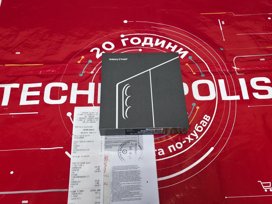 ***КАТО НОВ 512GB Samsung Z Fold 7 Гаранция Технополис 2027г BLUE  Син