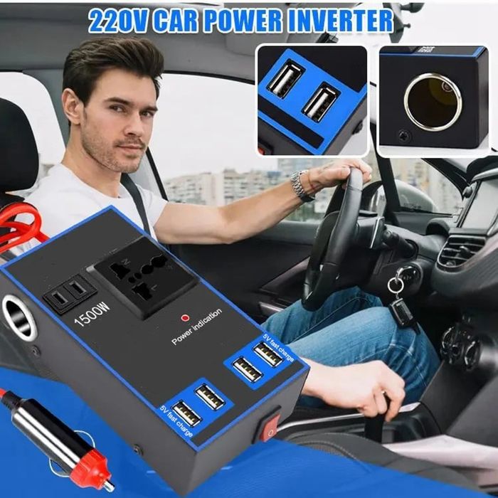 Avtomobil invertori, 4 ta USB portli rozetka, 12 V/24 V