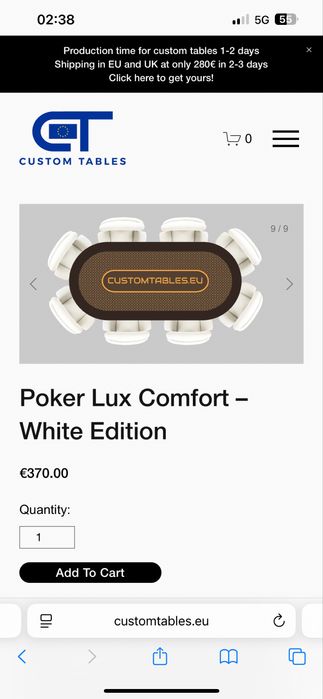 Scaune Poker Personalizate + Masa Poker Logo tau CustomTables.eu stoc