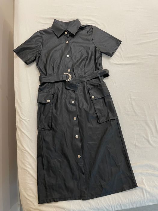 Кожена рокля с коланче !