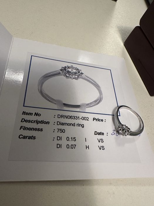 Inel din aur de 18K si diamante naturale