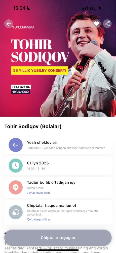 Tohir Sodiqov/Bolalar Konsert Fan Zona