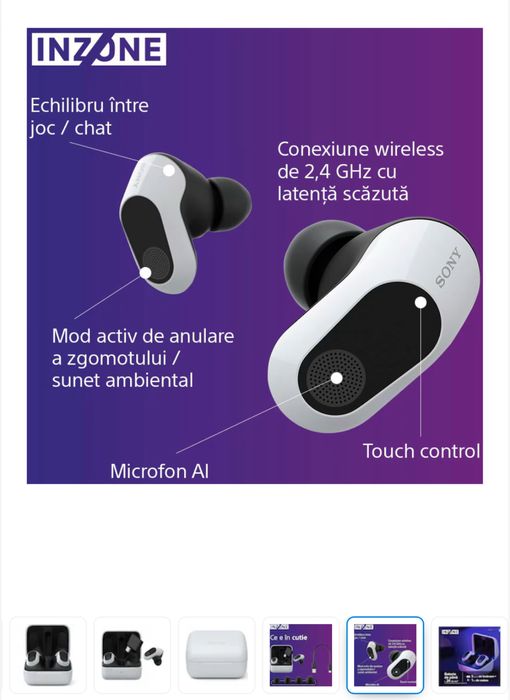 Casti Gaming True Wireless SONY INZONE WF-G700NW, sigilate. TRANSPORT