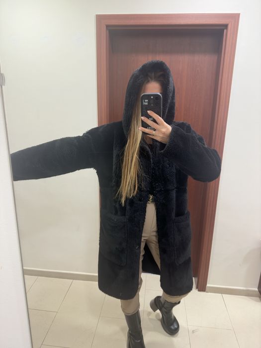 Плюшени палтенце хс