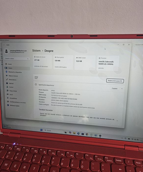 Vând laptop nou/12gb/512 ssd/