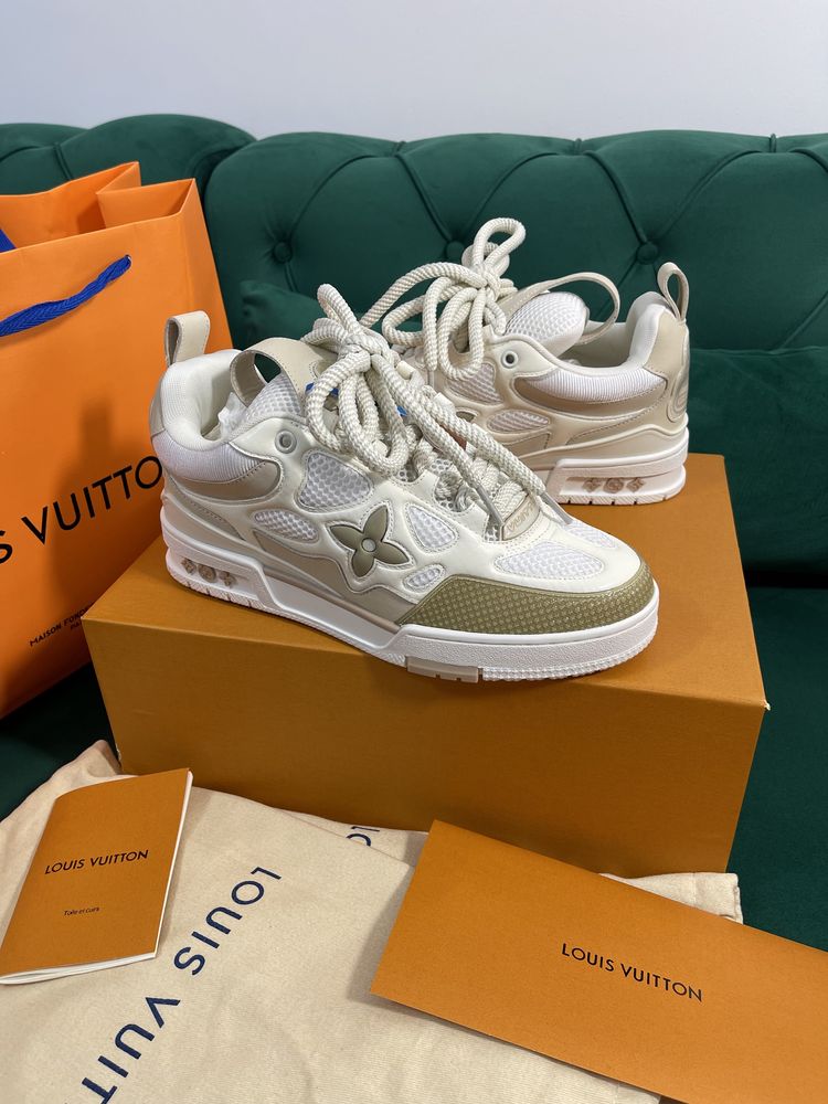 Adidasi Louis Vuitton piele naturala Full Box colectie noua