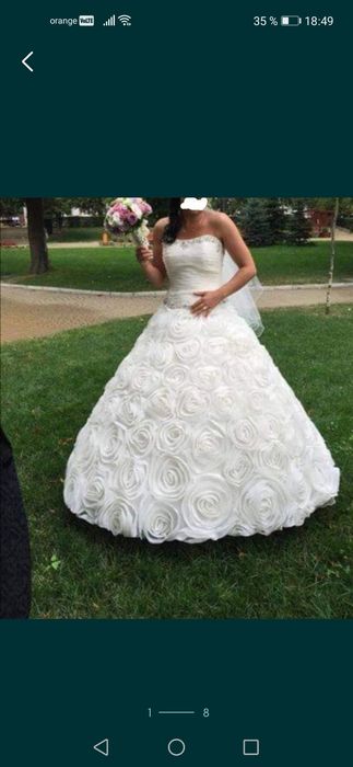 Rochie cu bujori, trandafiri 38_40.