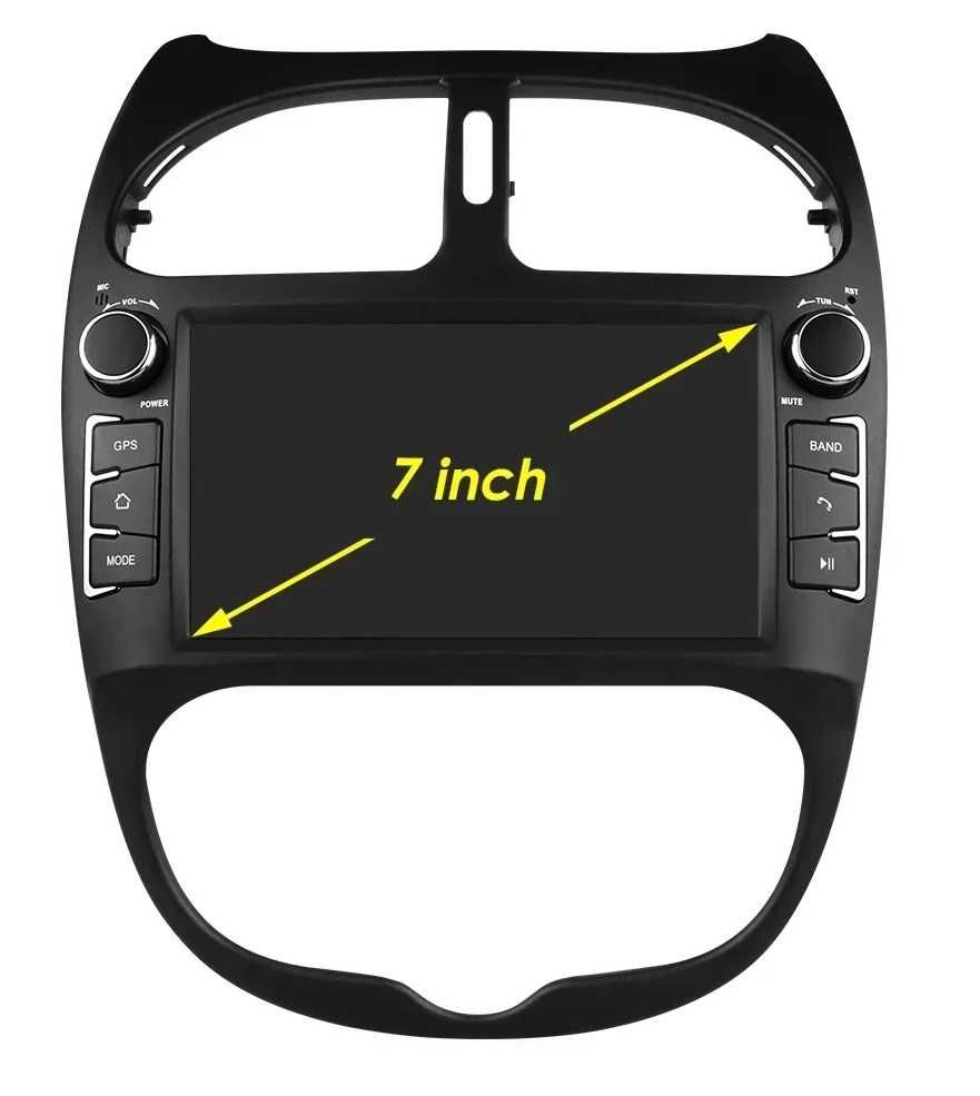 Мултимедия 9" за Peugeot 206 GPS навигация Carplay Аndroid Auto DSP