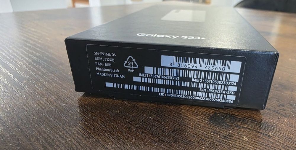 Samsung s23 plus full box garantie