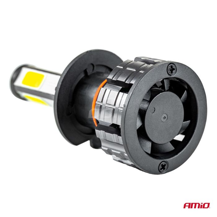 Led крушки за кола 2броя cob h7 серия 6500k amio-02844