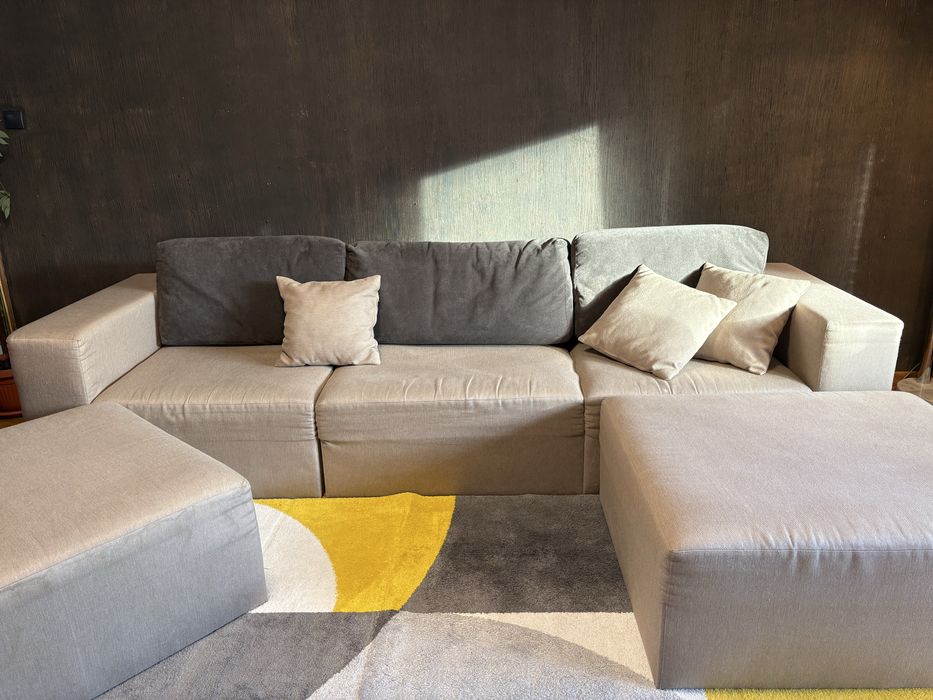 Диван тройка+ 2 табуретки