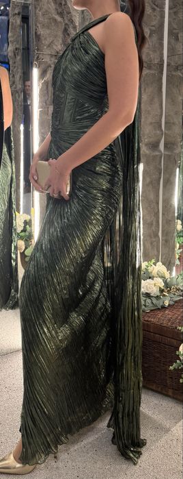 Rochie dama lunga verde stralucitor( Bogas)