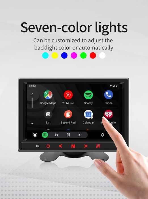Универсална Мултимедия за автомобил 7 инча с Android Auto/CarPlay