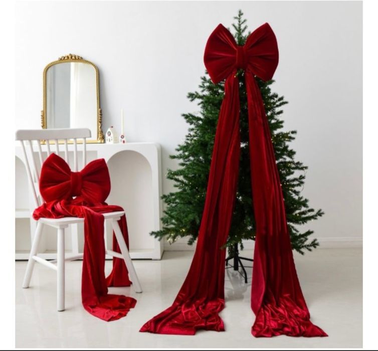 Новогодний бархатный бант