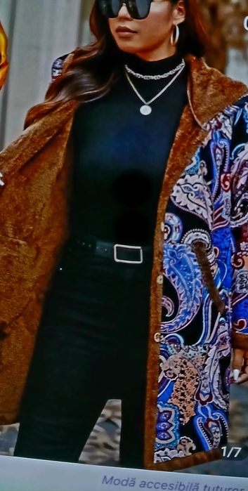 Super Reducere Haina treisferturi  cu blana