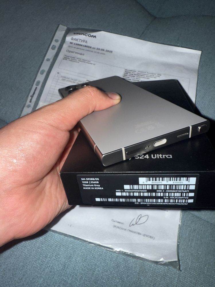 Samsung S24 Ultra 12/256  Titanium Grey 23 месеца гаранция