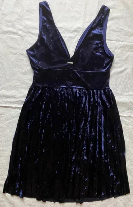 Rochie bleumarin catifea Guess