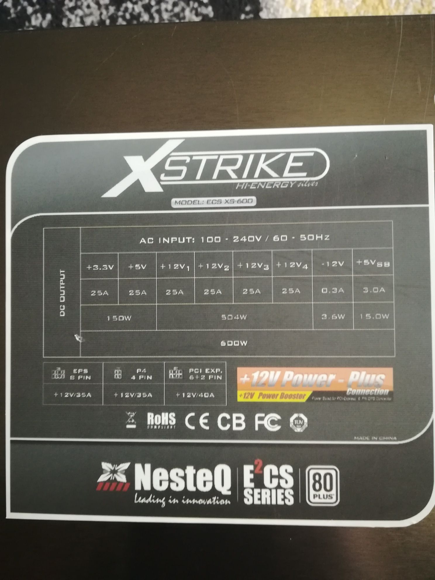 Sursa PC Modulara Nesteq Xstrike ECS-XS-600