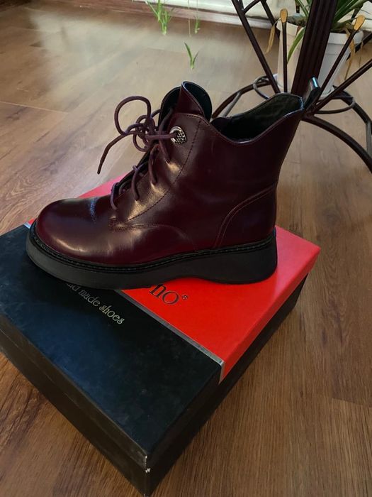 Зимние сапоги/полуботинки из натуральной кожи