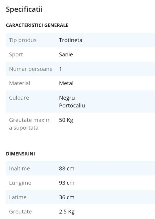 Trotineta Pliabila de Zapada, pentru Copii, Ghidon Reglabil, 3 ani+
