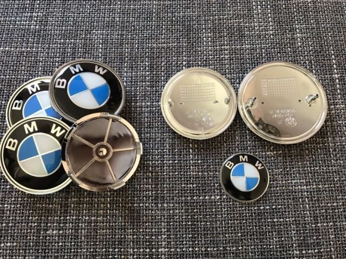 Set embleme BMW Albastru/Alb