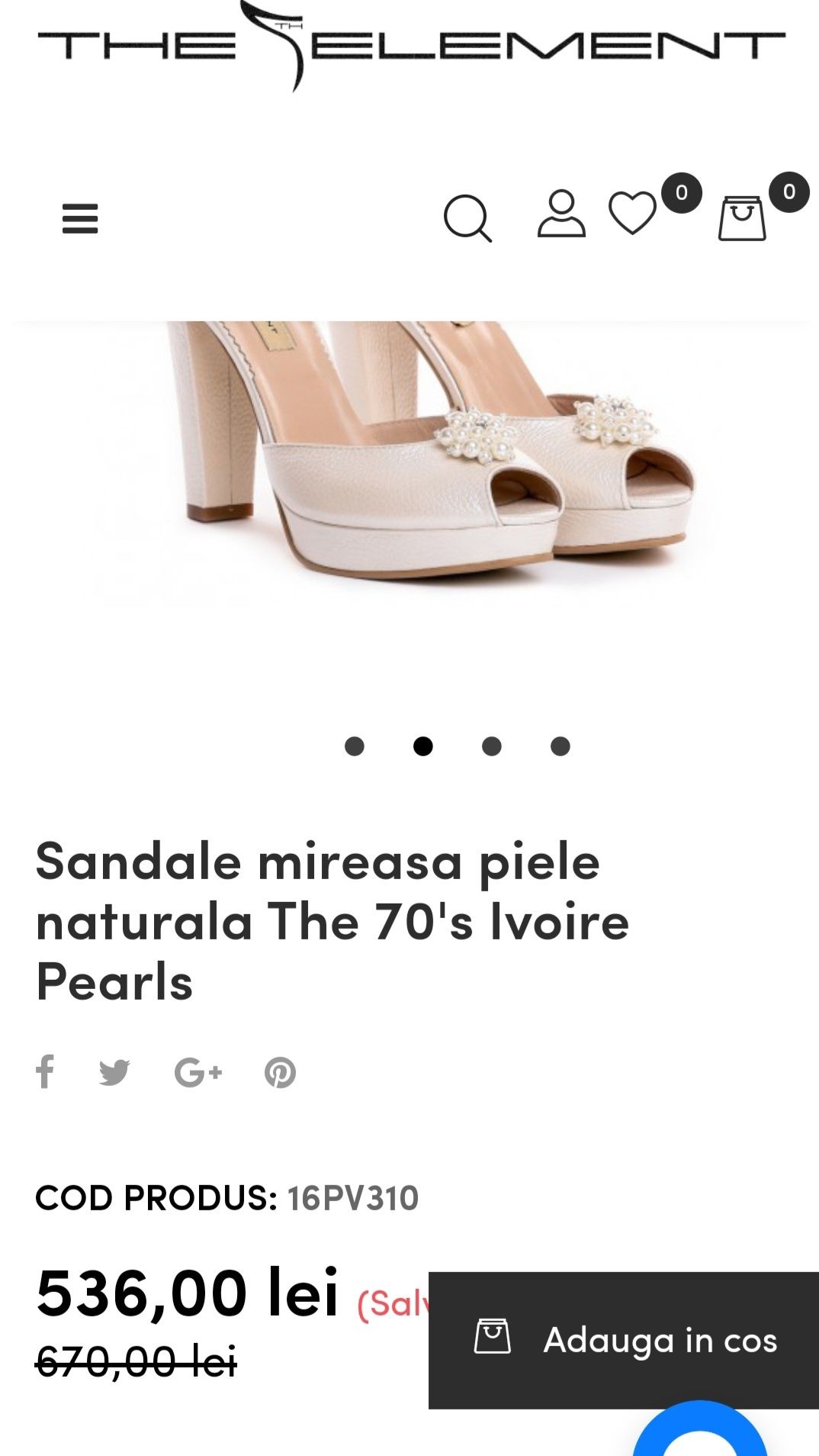 Sandale mireasa Ivoire