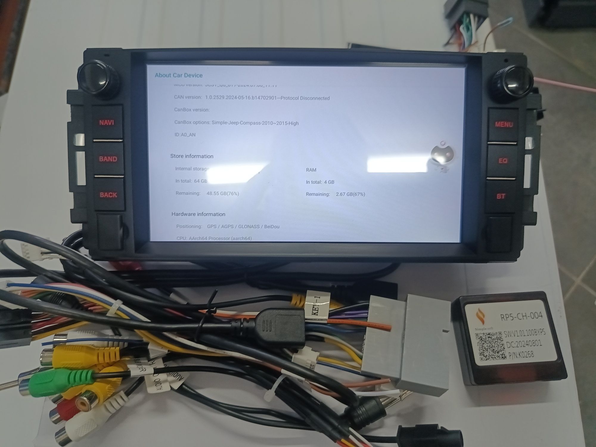 Навигация android за Jeep Wrangler Rubicon 2011/2017