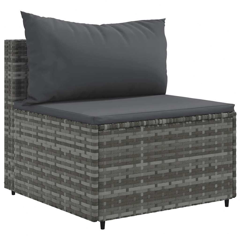 Set mobilier gradina/terasa canapea/coltar cu perne Gri Ratan CUNEO