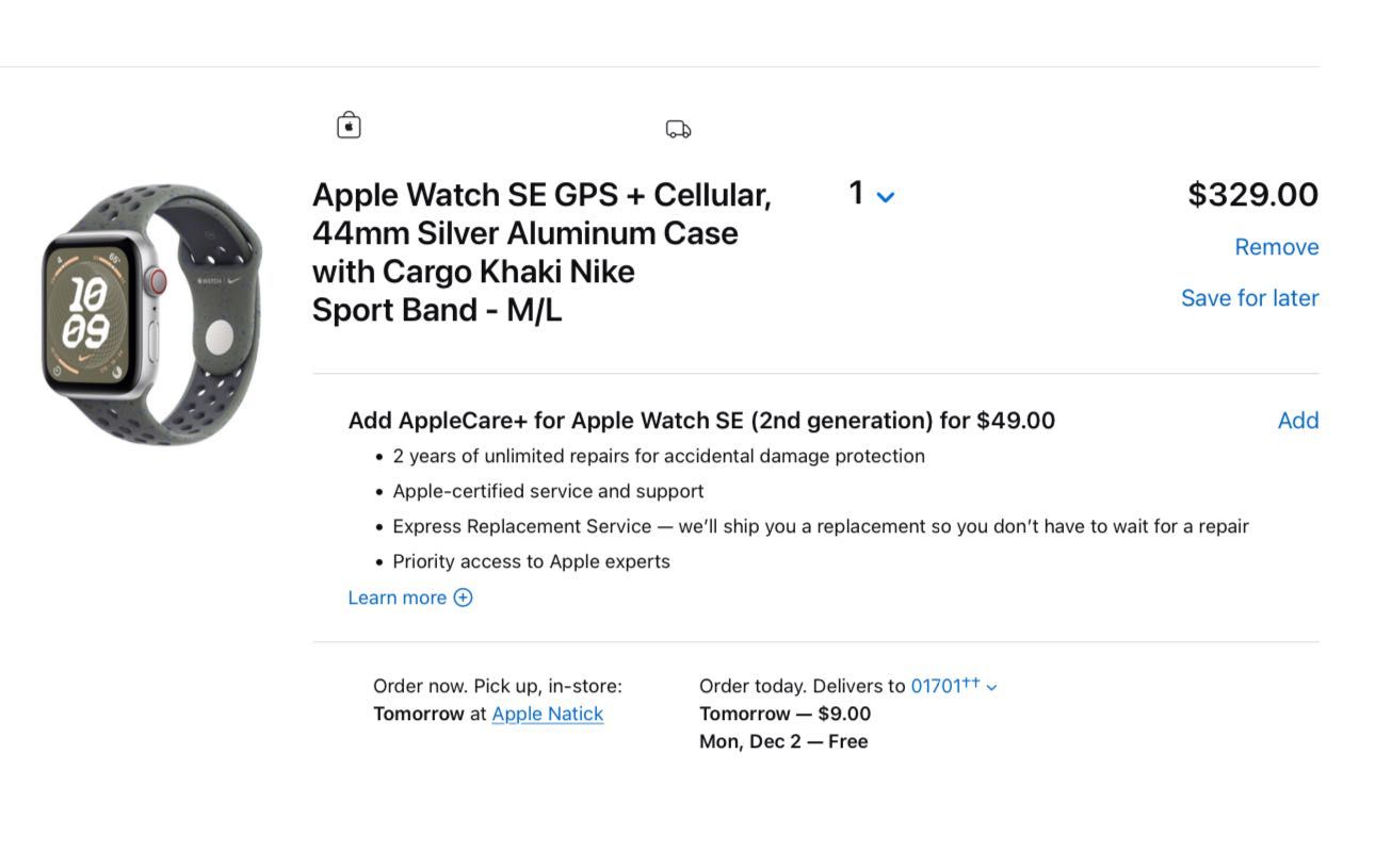 Apple Watch SE - 44mm (GPS + Cellular) (2nd Generation) 2024