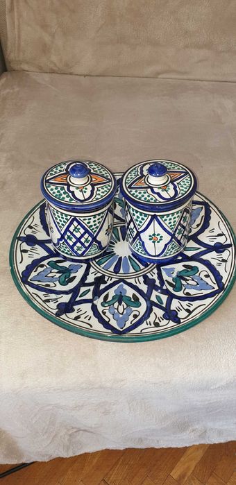 Vas Tajine , platou servire , boluri cu capac,  autentic !