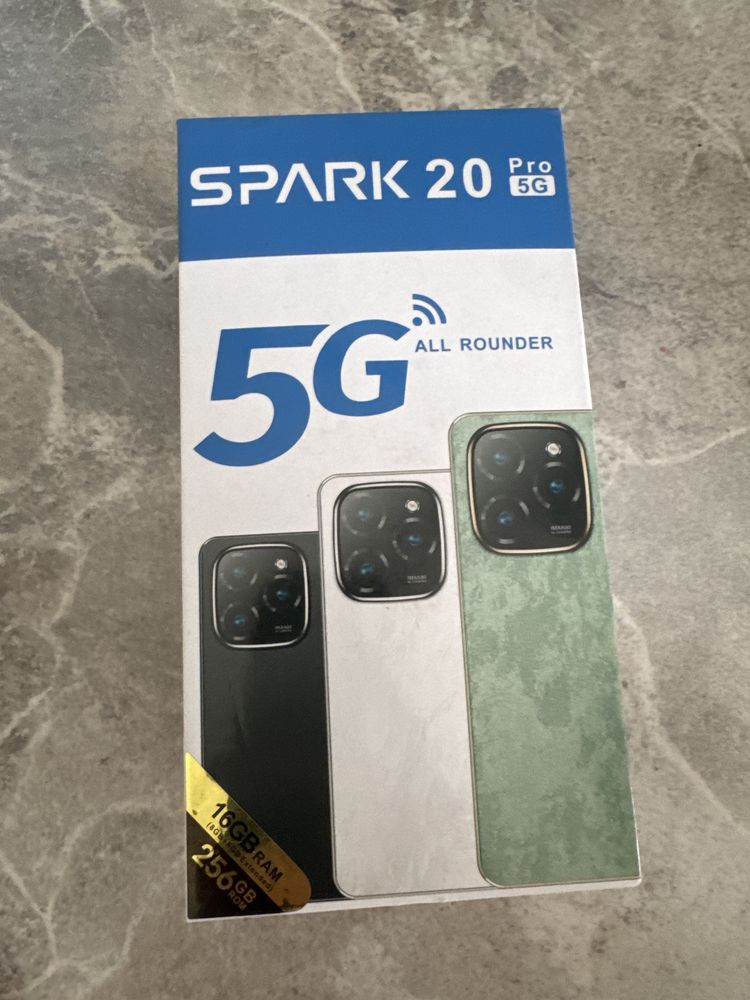 Tecno Spark 20 pro 16/256 новый в коробке. Не использован.
