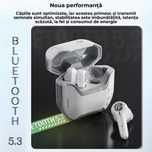 [NOU] Casti wireless negre BT 5.3 compatibil android,iphone
