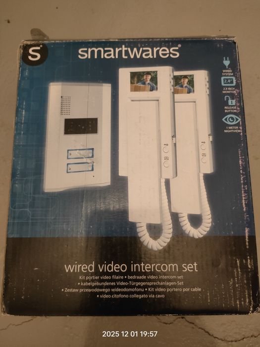 Video interfon pentru doua locuinte Smartwares nou
