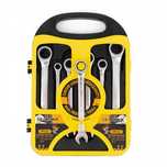 Set Chei Combinate cu Clichet 7 Piese 8-19mm Cr-V + Cutie