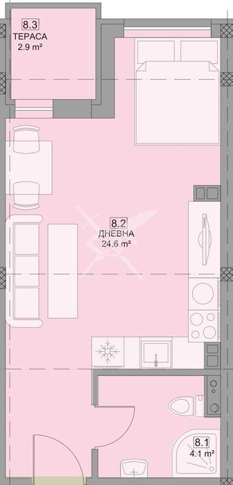 Продава се Едностаен апартамент в София, Малинова долина - 44 кв.м за 1772 €/кв.м - Снимка #8