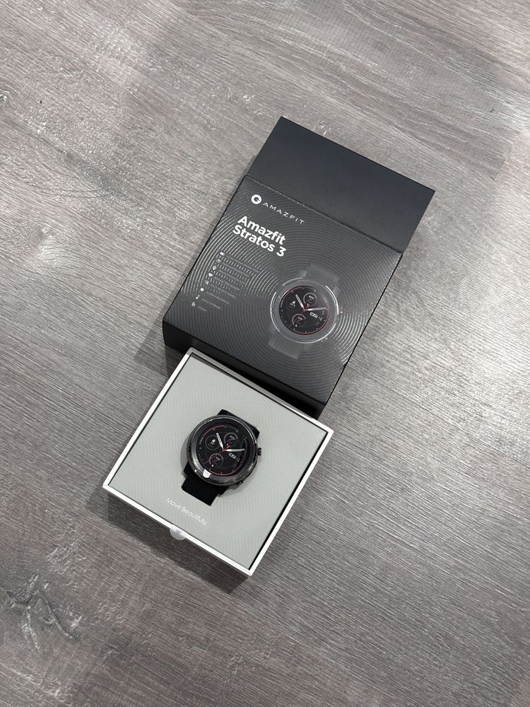 Ceas Smartwatch Amazfit Stratos 3, Negru