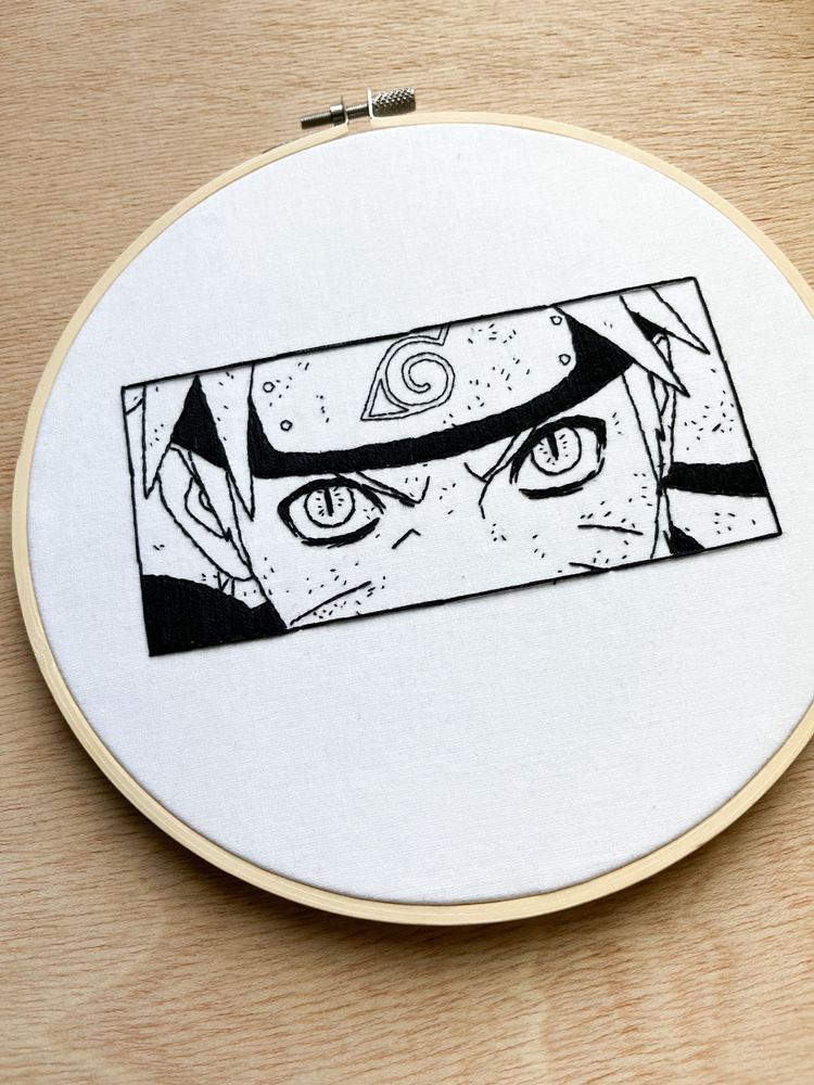 Gherghef brodat manual cu naruto