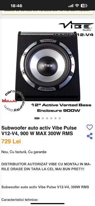 Vand subwoofer masina..