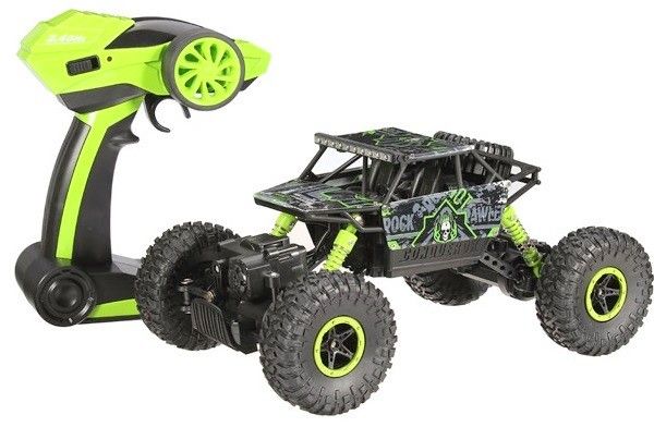 Masinuta HB, Rock Crawler 4WD 1:18 RTR 2.4GHz cu telecomanda - Verde