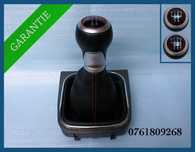 Manson + nuca schimbator PIELE VW Golf 5 6 Jetta Scirocco 5T / 6T ROSU