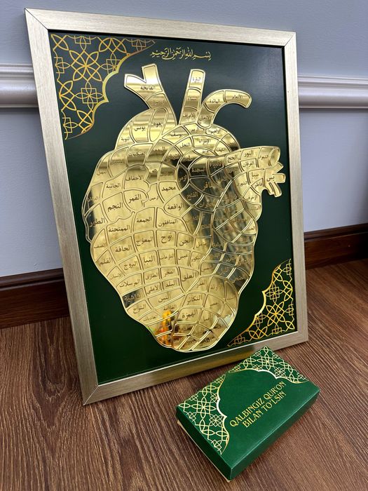 Tilla qalb surati tushirilgan jadval