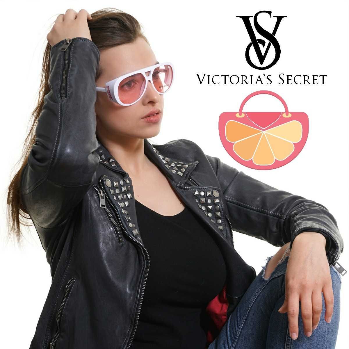 VICTORIA'S SECRET – Дамски слънчеви очила "WHITE & PINK" AVIATOR нови