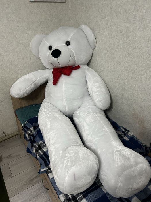 Игрушка, белый мишка новый