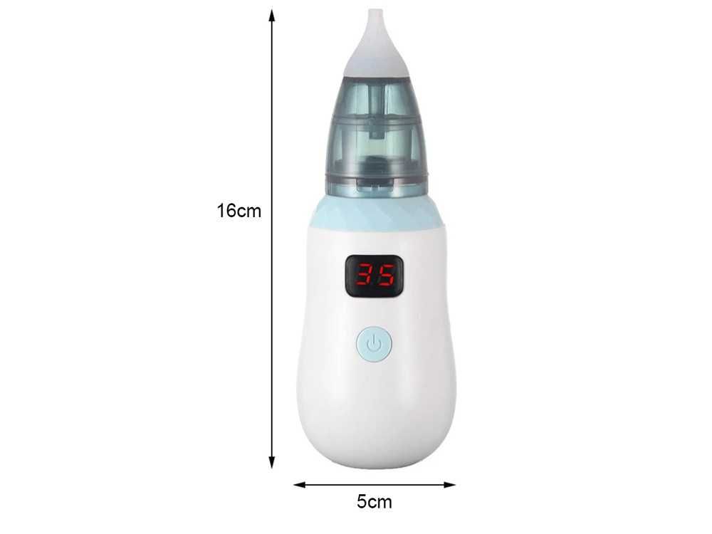 Aspirator Nazal pentru Copii 5 Trepte de Putere LCD Silentios Portabil