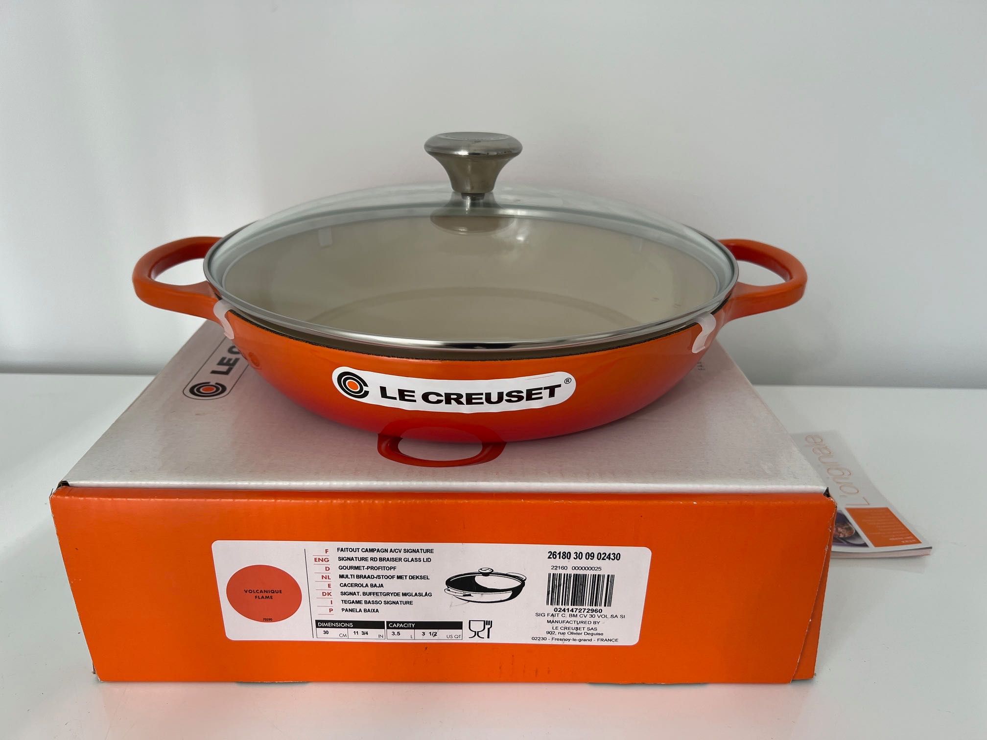 Oala cu capac de sticla Le Creuset 30 cm