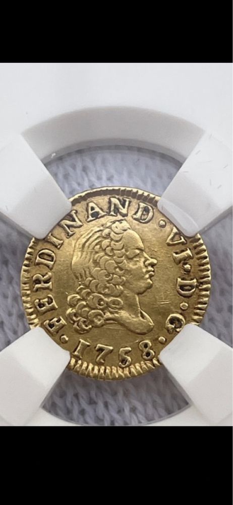 Moneda din aur 1758