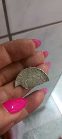 Moneda  argint tăiată,pt topit