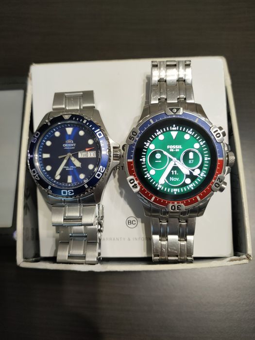 Часовник Orient Ray ll и Fossil gareth 5